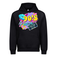 Black 90's mama Urban Hoodie - Zillion Design Studio