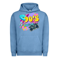 Pigment Pebble Blue 90's mama Urban Hoodie - Zillion Design Studio