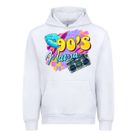 White 90's mama Urban Hoodie - Zillion Design Studio