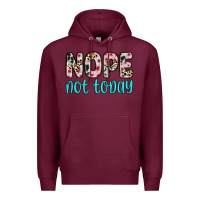Burgundy nope not today Premium Hoodie - Zillion Design Studio