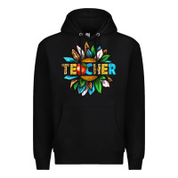 Black teacher sunflower tbw Premium Hoodie - texasbilliewilder