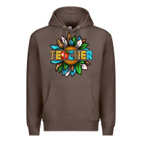 Coffee teacher sunflower tbw Premium Hoodie - texasbilliewilder