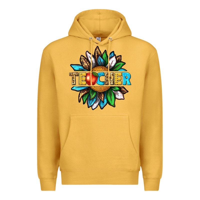Teacher Sunflower Tbw Premium Hoodie by texasbilliewilder | Teevron