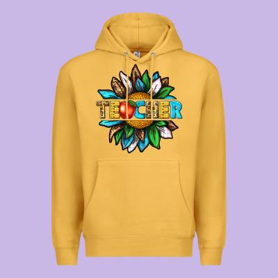 Teacher Sunflower Tbw Premium Hoodie Designed By Texasbilliewilder