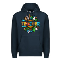Navy teacher sunflower tbw Premium Hoodie - texasbilliewilder
