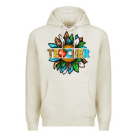 Oatmeal Heather teacher sunflower tbw Premium Hoodie - texasbilliewilder