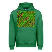 Emerald Distressed Shamrock And Leopard Urban Hoodie - RanaPortraitStore