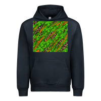 Navy Distressed Shamrock And Leopard Urban Hoodie - RanaPortraitStore