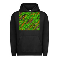 Pigment Black Distressed Shamrock And Leopard Urban Hoodie - RanaPortraitStore