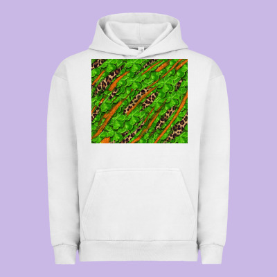 Urban Hoodie Distressed Shamrock And Leopard