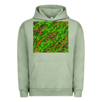 Pigment Oil Green Distressed Shamrock And Leopard Urban Hoodie - RanaPortraitStore