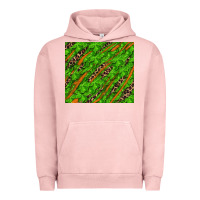 Pigment Salmon Distressed Shamrock And Leopard Urban Hoodie - RanaPortraitStore