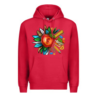 Cardinal teacher sunflower Premium Hoodie - texasbilliewilder