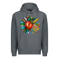 Rock teacher sunflower Premium Hoodie - texasbilliewilder