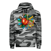 Slate Camo teacher sunflower Premium Hoodie - texasbilliewilder