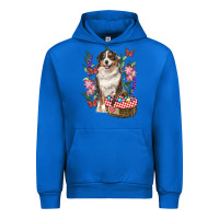 Cobalt Easter Aussie Australian Shepherd Urban Hoodie - RanaPortraitStore