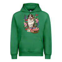 Emerald Easter Aussie Australian Shepherd Urban Hoodie - RanaPortraitStore