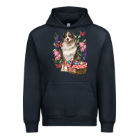 Navy Easter Aussie Australian Shepherd Urban Hoodie - RanaPortraitStore