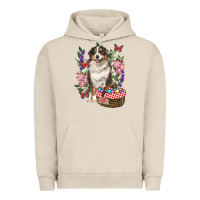 Pigment French Oak Easter Aussie Australian Shepherd Urban Hoodie - RanaPortraitStore