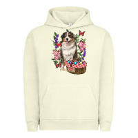 Pigment Pistachio Easter Aussie Australian Shepherd Urban Hoodie - RanaPortraitStore