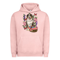 Pigment Salmon Easter Aussie Australian Shepherd Urban Hoodie - RanaPortraitStore