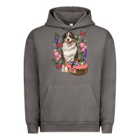 Pigment Tornado Easter Aussie Australian Shepherd Urban Hoodie - RanaPortraitStore