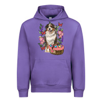Tulip Easter Aussie Australian Shepherd Urban Hoodie - RanaPortraitStore