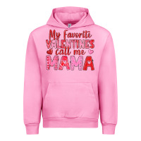 Fuchsia Pink my favorite valentines call me mama Urban Hoodie - texasbilliewilder