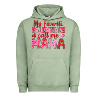 Pigment Oil Green my favorite valentines call me mama Urban Hoodie - texasbilliewilder