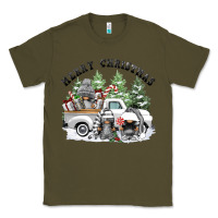 Army Green merry christmas gnomies Classic Tee - FaDigitalArtStudio