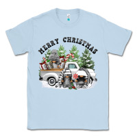 Dusty Blue merry christmas gnomies Classic Tee - FaDigitalArtStudio