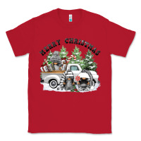 Red merry christmas gnomies Classic Tee - FaDigitalArtStudio
