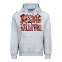 Heather Grey just a girl who loves valentine Urban Hoodie - texasbilliewilder