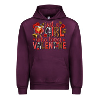 Mauve Wine just a girl who loves valentine Urban Hoodie - texasbilliewilder