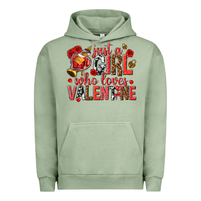 Just A Girl Who Loves Valentine Urban Hoodie by texasbilliewilder | Teevron