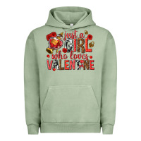 Pigment Oil Green just a girl who loves valentine Urban Hoodie - texasbilliewilder