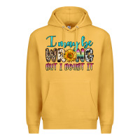 Mustard i may be wrong but i doubt it Premium Hoodie - Zillion Design Studio