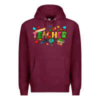 Burgundy teacher Premium Hoodie - texasbilliewilder