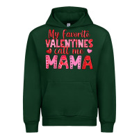 Forest Green my favorite valentines call me mama Urban Hoodie - texasbilliewilder