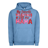 Pigment Pebble Blue my favorite valentines call me mama Urban Hoodie - texasbilliewilder