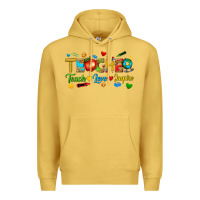 Antique Gold teacher teach love inspire tbw Premium Hoodie - texasbilliewilder