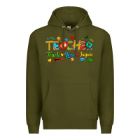 Army Green teacher teach love inspire tbw Premium Hoodie - texasbilliewilder