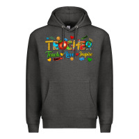 Charcoal Heather teacher teach love inspire tbw Premium Hoodie - texasbilliewilder