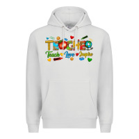 Dove Grey teacher teach love inspire tbw Premium Hoodie - texasbilliewilder