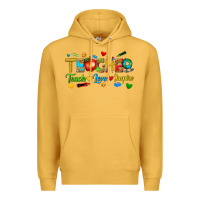 Mustard teacher teach love inspire tbw Premium Hoodie - texasbilliewilder