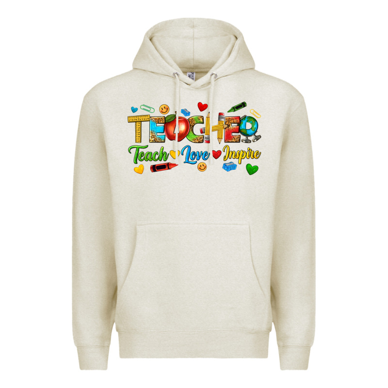 Teacher Teach Love Inspire Tbw Premium Hoodie by texasbilliewilder | Teevron