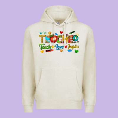 Teacher Teach Love Inspire Tbw Premium Hoodie Designed By Texasbilliewilder