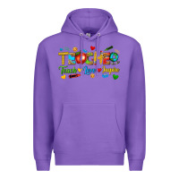 Purple teacher teach love inspire tbw Premium Hoodie - texasbilliewilder