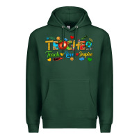 Sports Green teacher teach love inspire tbw Premium Hoodie - texasbilliewilder
