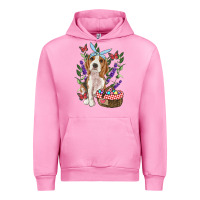 Fuchsia Pink Easter Beagle Urban Hoodie - RanaPortraitStore